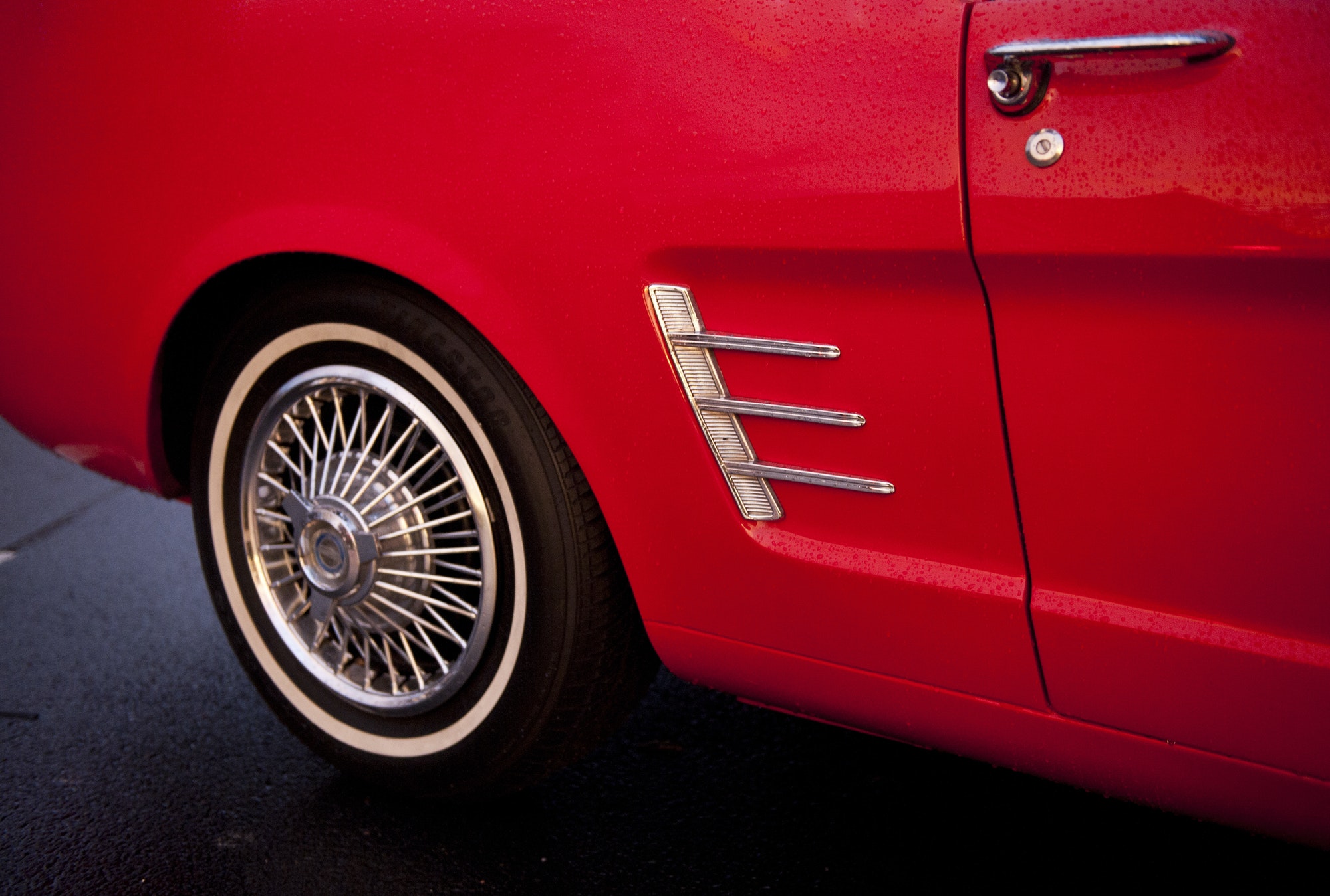 Vintage Red Car Detail